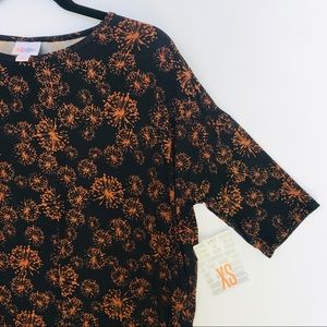 LuLaRoe Irma XS Black & Orange NWT